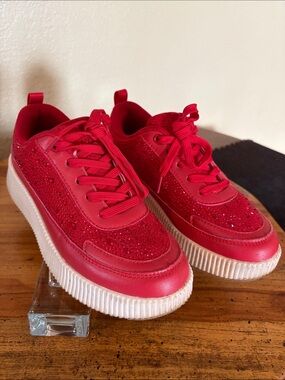 Women's Red Platform Sneakers